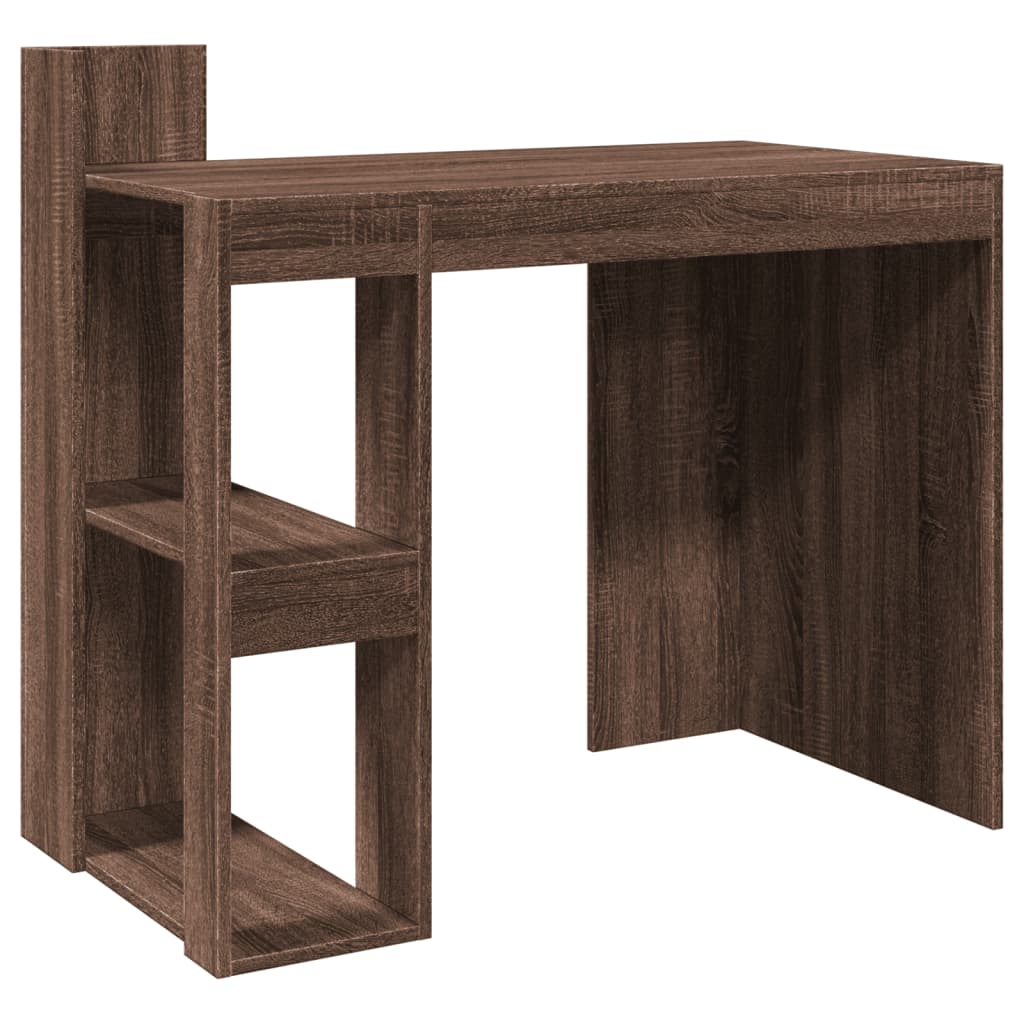 Bureau chêne marron 103,5x56,5x94 cm bois d'ingénierie Bureaux vidaXL   