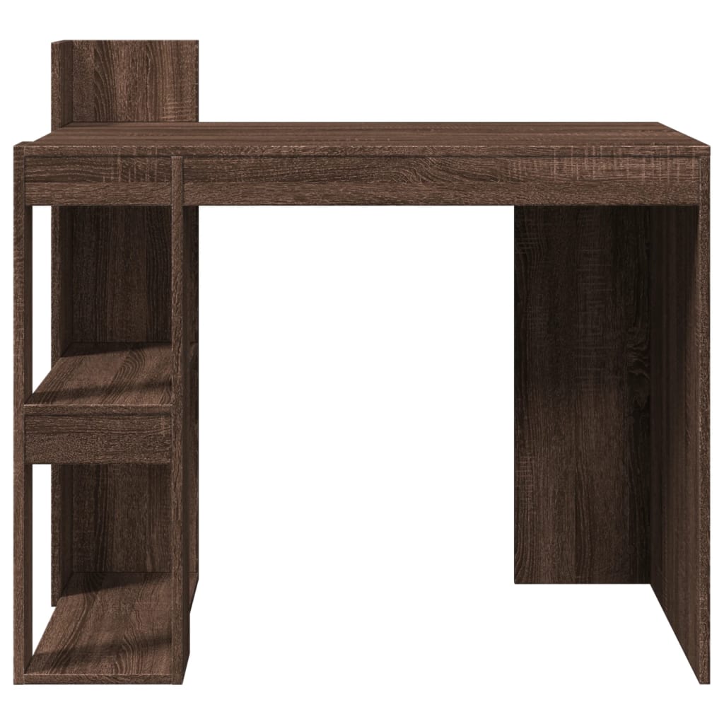 Bureau chêne marron 103,5x56,5x94 cm bois d'ingénierie Bureaux vidaXL   