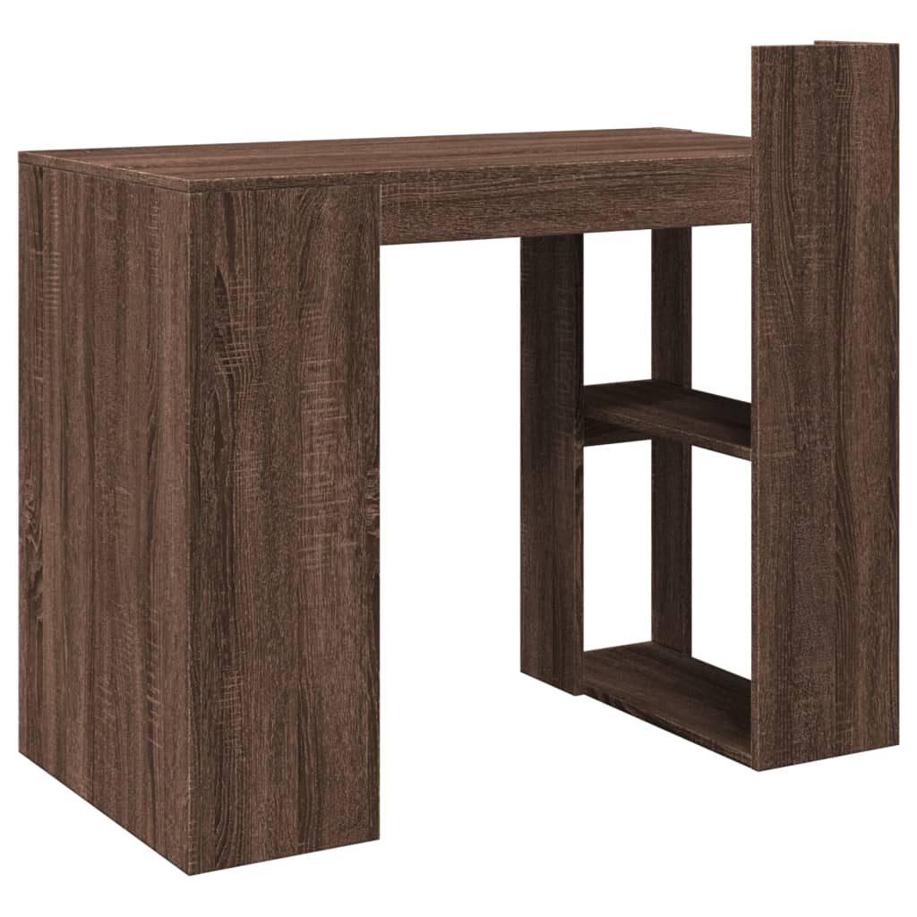 Bureau chêne marron 103,5x56,5x94 cm bois d'ingénierie Bureaux vidaXL   