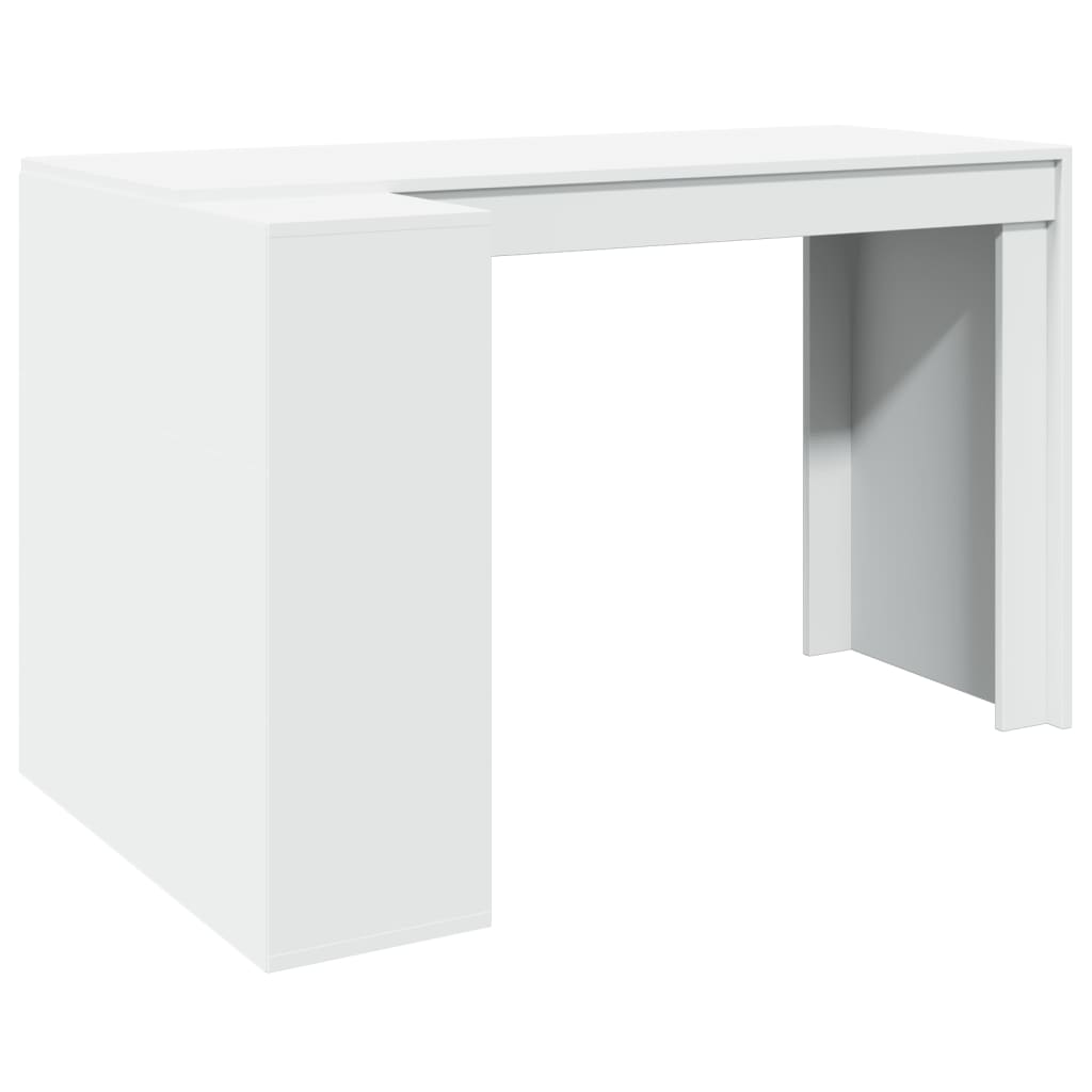 Bureau blanc 123,5x73,5x75 cm bois d'ingénierie Bureaux vidaXL   