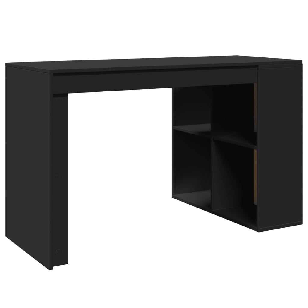 Bureau noir 123,5x73,5x75 cm bois d'ingénierie Bureaux vidaXL   