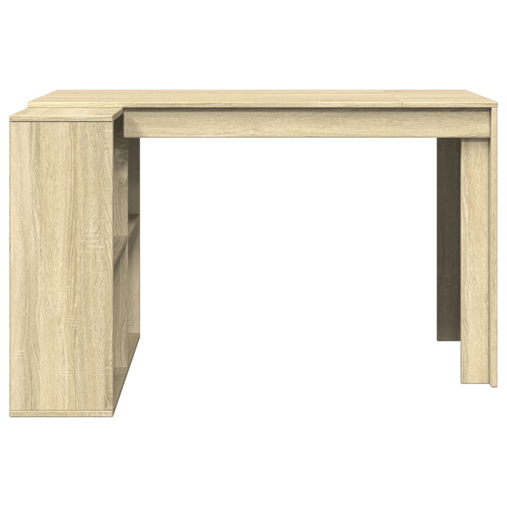 Bureau chêne sonoma 123,5x73,5x75 cm bois d'ingénierie Bureaux vidaXL   