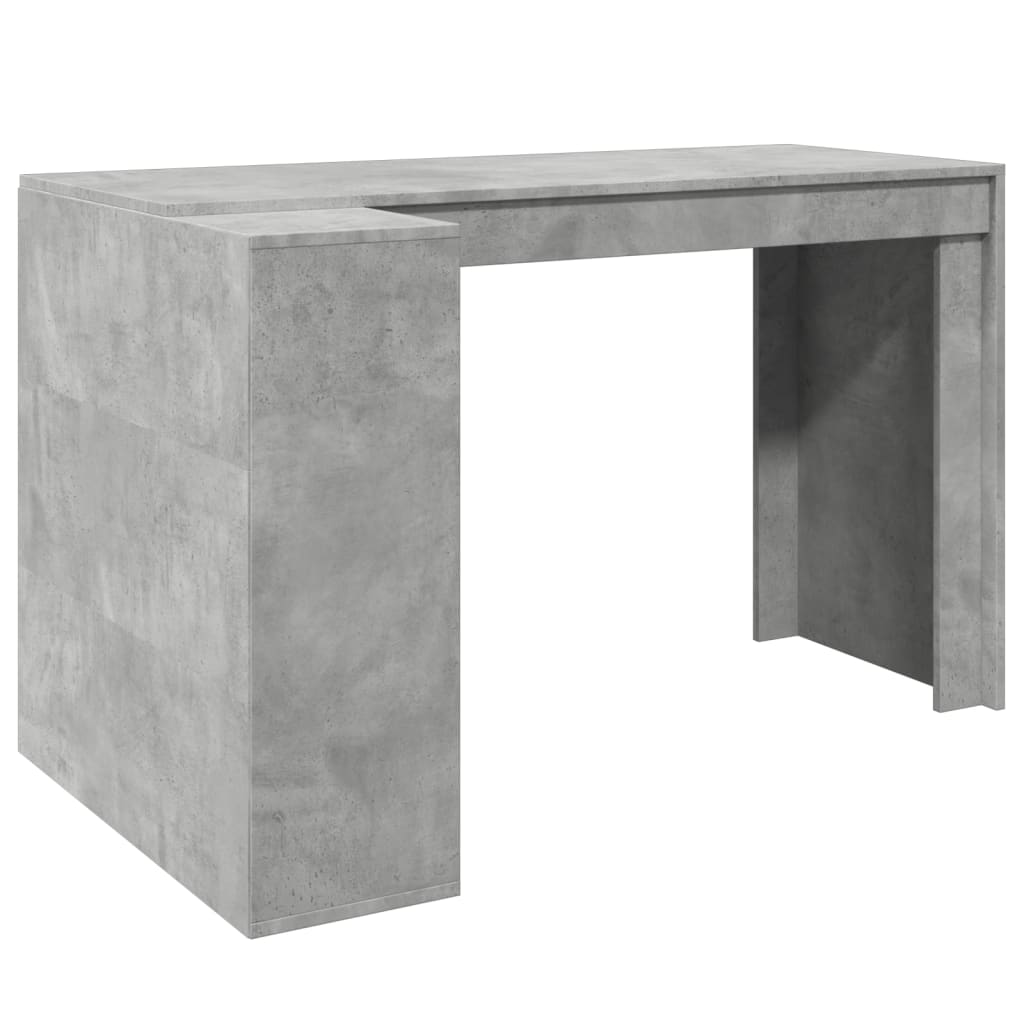 Bureau gris béton 123,5x73,5x75 cm bois d'ingénierie Bureaux vidaXL   