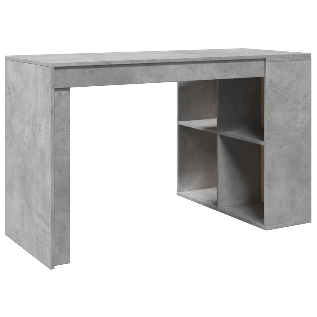 Bureau gris béton 123,5x73,5x75 cm bois d'ingénierie Bureaux vidaXL   