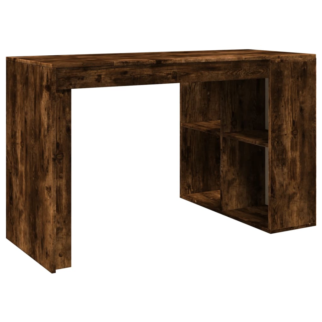 Bureau chêne fumé 123,5x73,5x75 cm bois d'ingénierie Bureaux vidaXL   