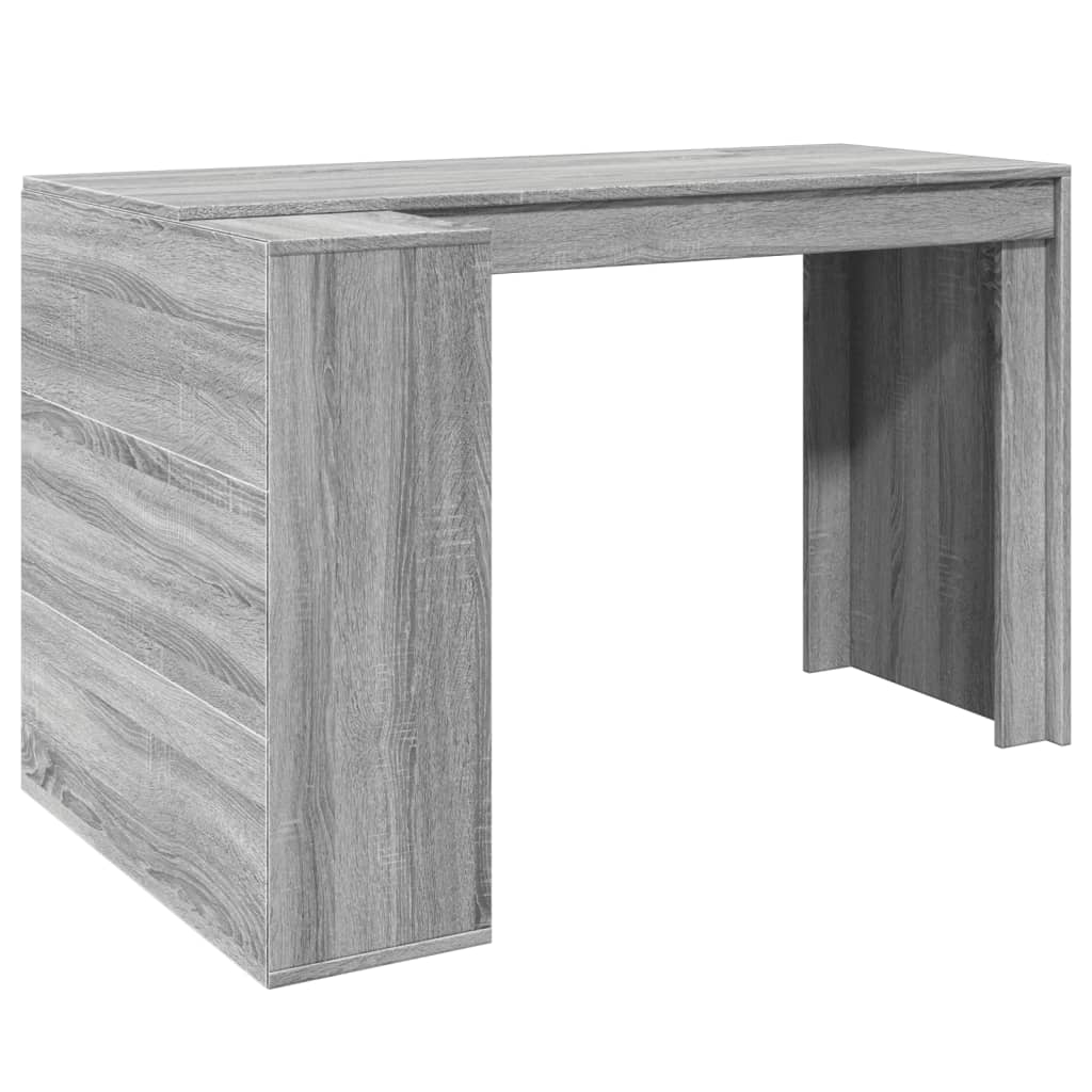 Bureau sonoma gris 123,5x73,5x75 cm bois d'ingénierie Bureaux vidaXL   