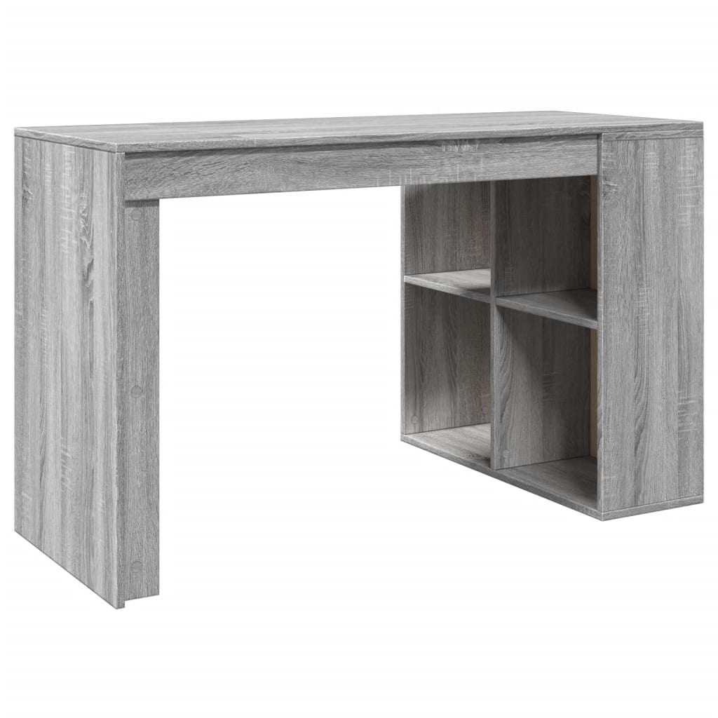 Bureau sonoma gris 123,5x73,5x75 cm bois d'ingénierie Bureaux vidaXL   