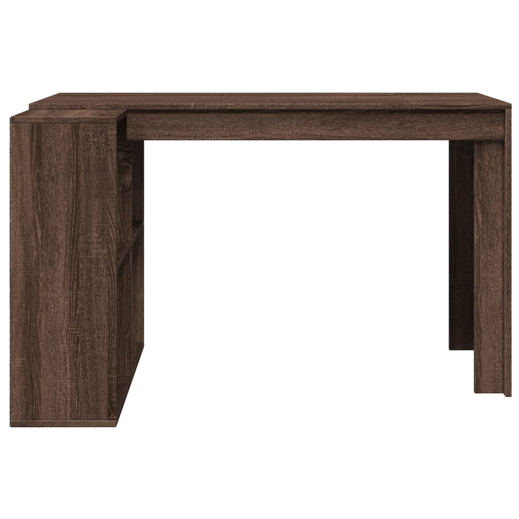 Bureau chêne marron 123,5x73,5x75 cm bois d'ingénierie Bureaux vidaXL   