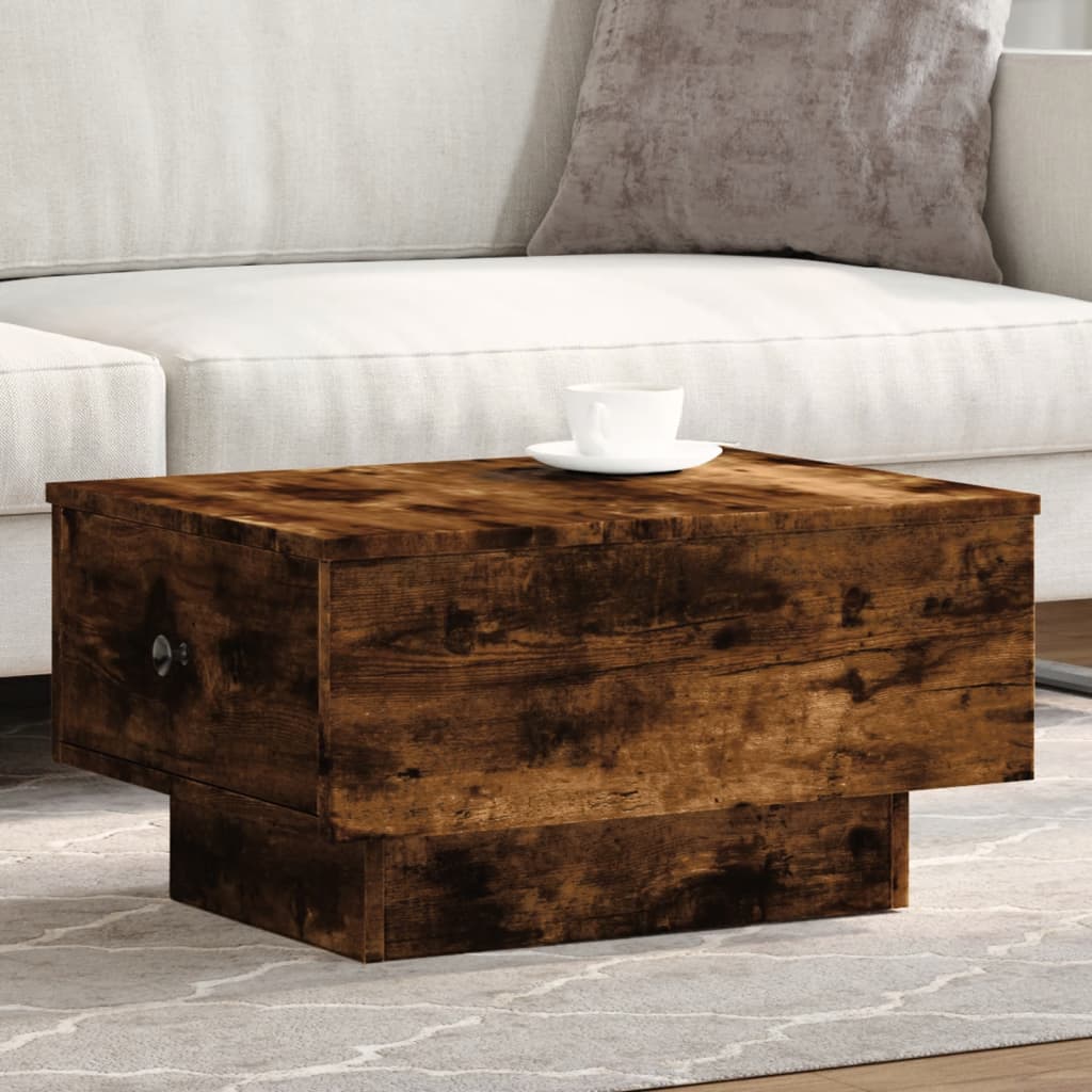 Table basse chêne fumé 60x45x31 cm bois d'ingénierie Tables basses vidaXL   