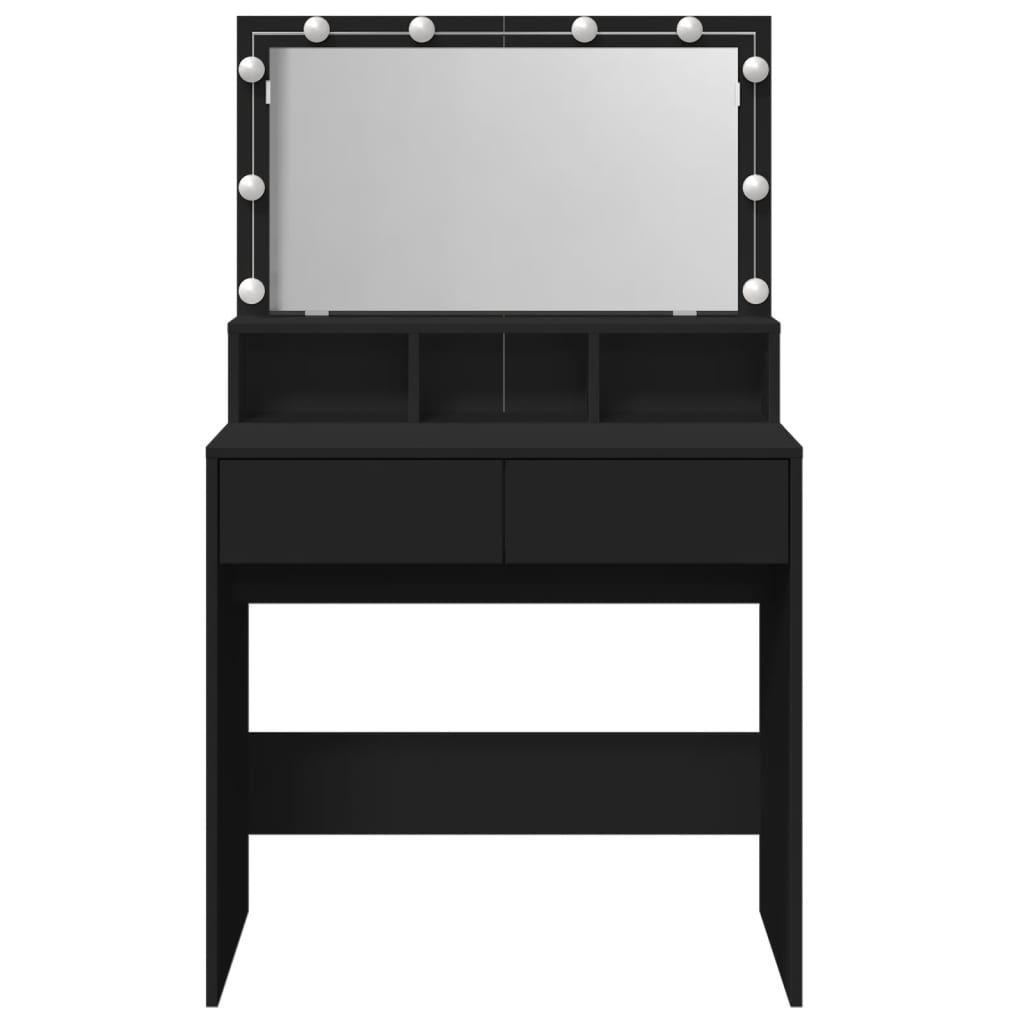 Coiffeuse avec LED noir 80x41x134,5 cm Coiffeuses vidaXL   