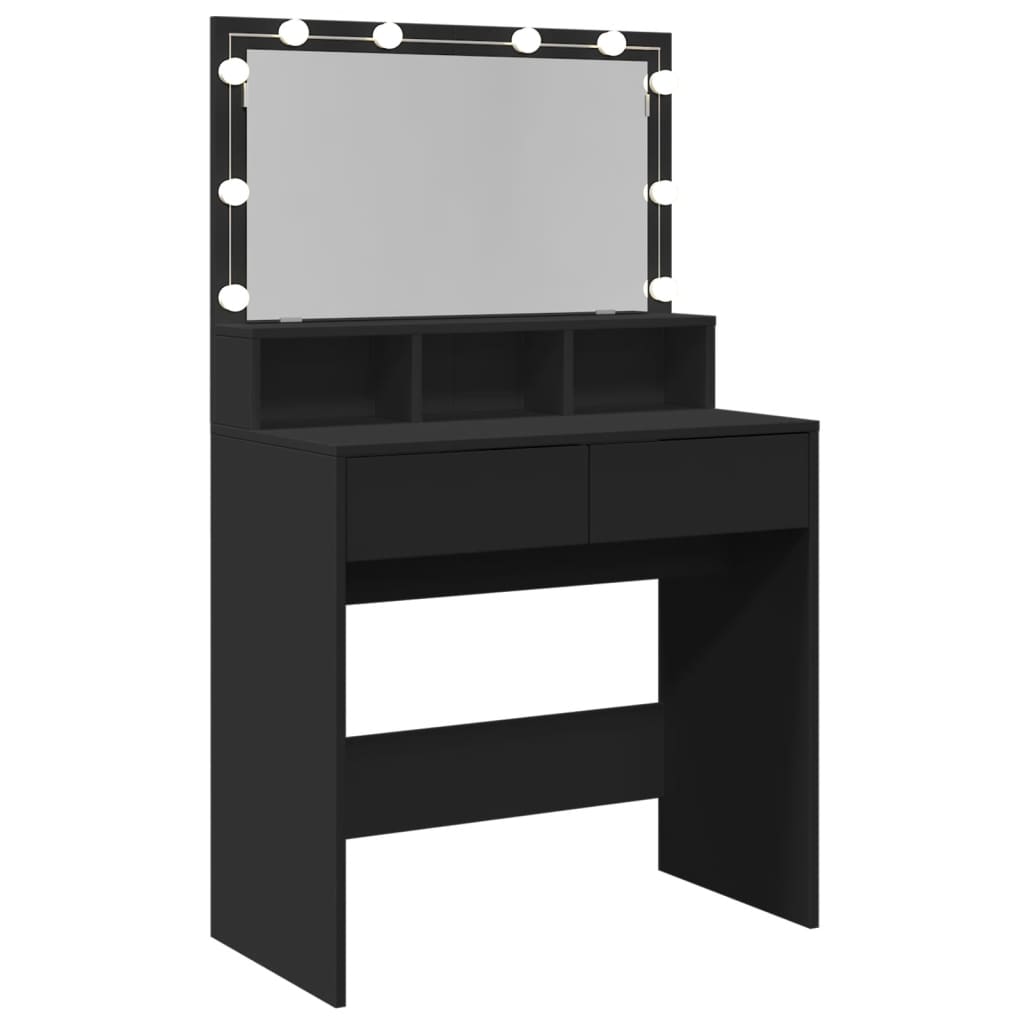 Coiffeuse avec LED noir 80x41x134,5 cm Coiffeuses vidaXL   