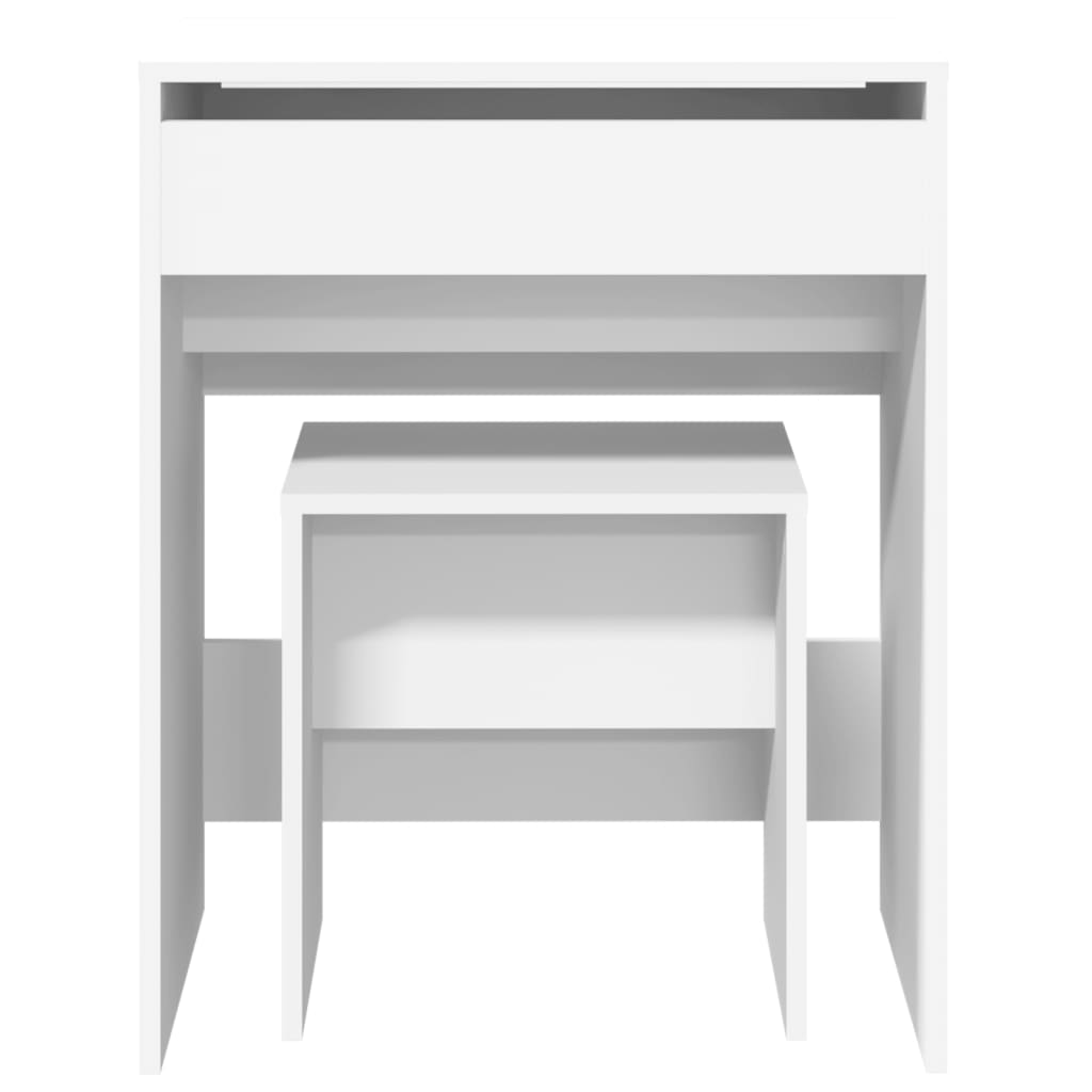 Coiffeuse et tabouret blanc 60x40x113,5 cm Coiffeuses vidaXL   