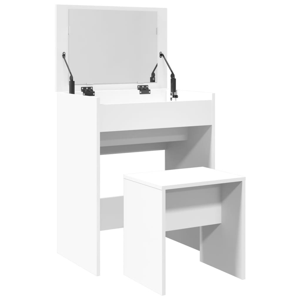 Coiffeuse et tabouret blanc 60x40x113,5 cm Coiffeuses vidaXL   