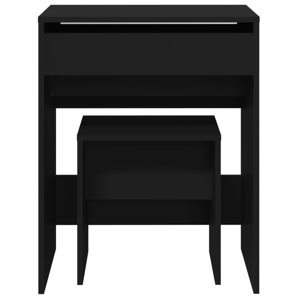 Coiffeuse et tabouret noir 60x40x113,5 cm Coiffeuses vidaXL   