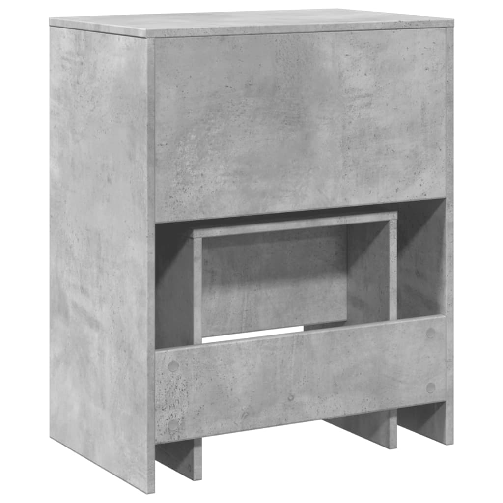 Coiffeuse et tabouret gris béton 60x40x113,5 cm Coiffeuses vidaXL   