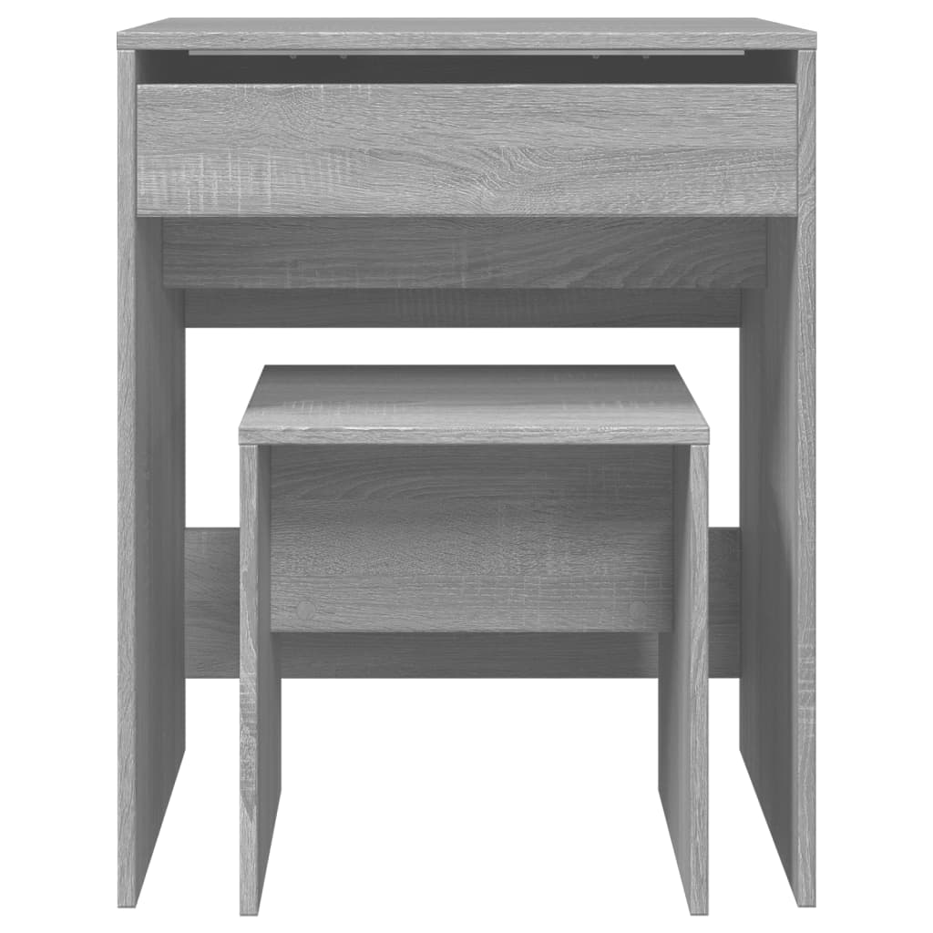 Coiffeuse et tabouret sonoma gris 60x40x113,5 cm Coiffeuses vidaXL   