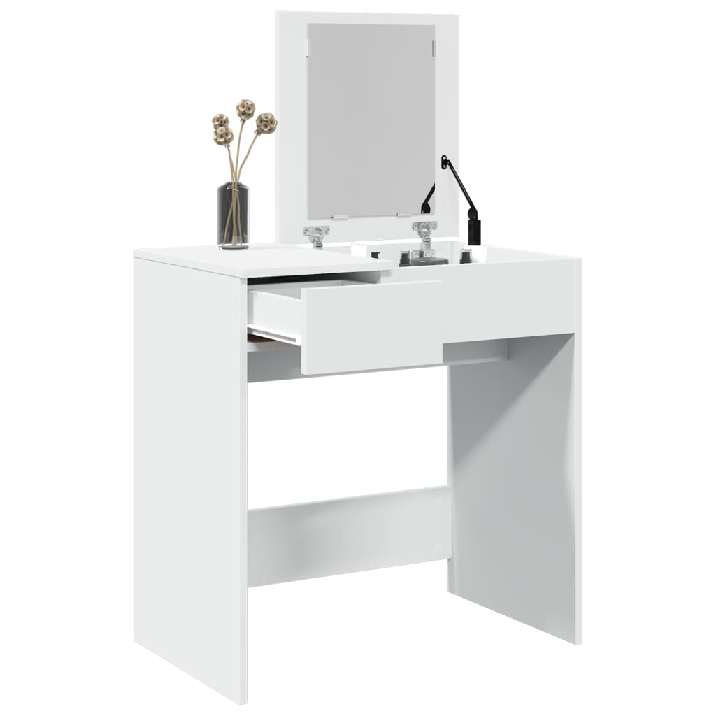 Coiffeuse avec miroir blanc 73x46,5x120 cm Coiffeuses vidaXL   