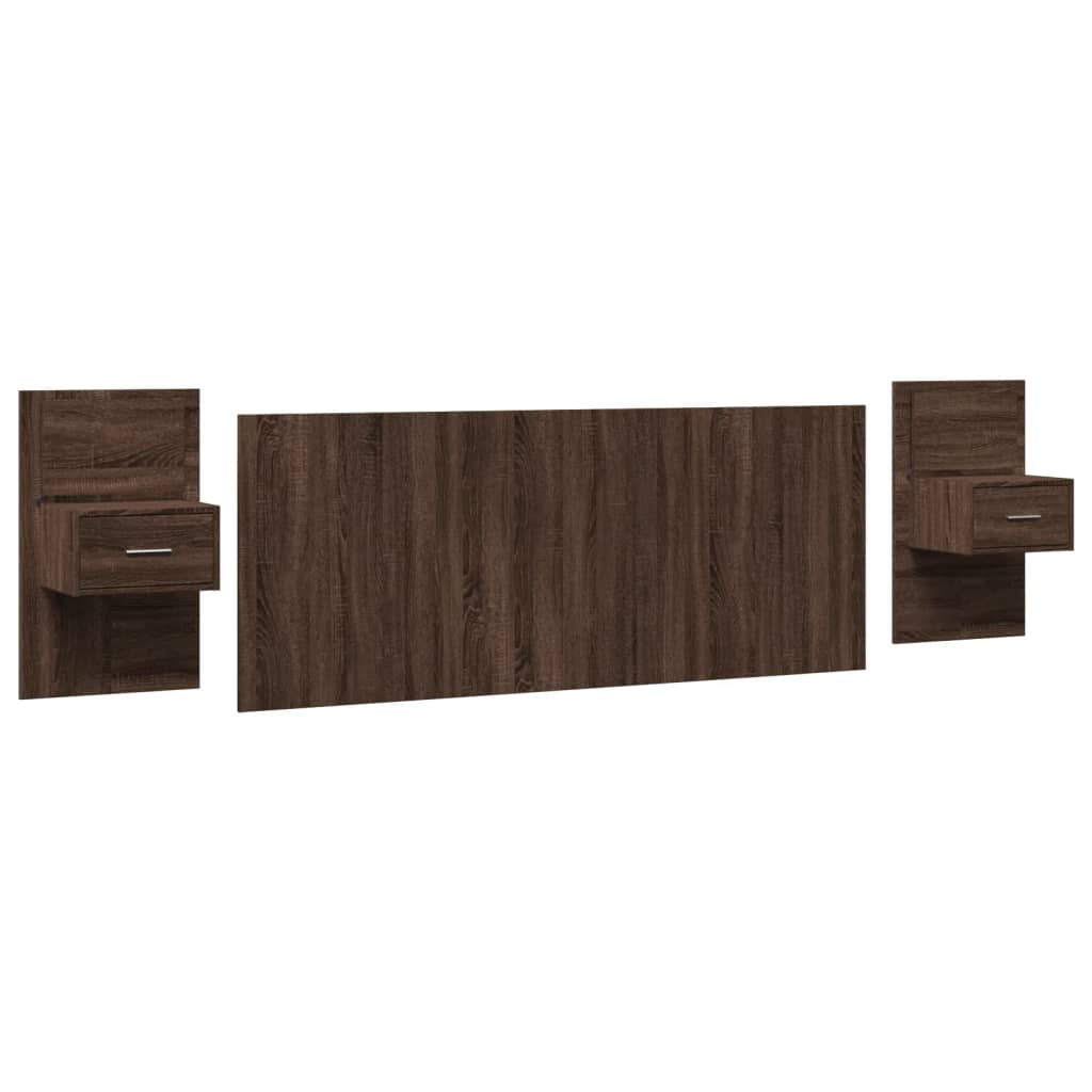 Image Tête de lit avec armoires chêne marron 200 cm bois d'ingénierie | Xios Store SNC vidaXL Xios Store SNC