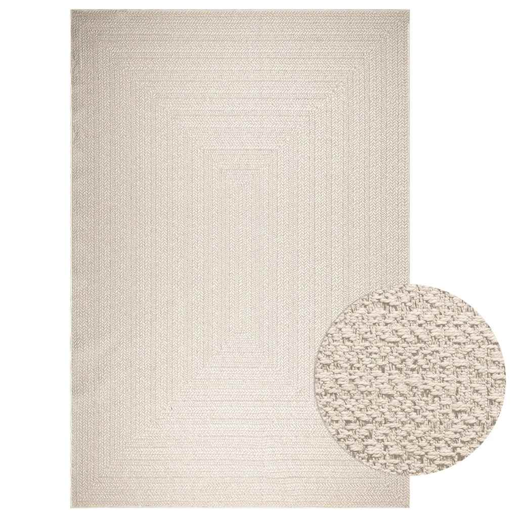 Tapis ZIZUR crème 240x340 cm aspect de jute intérieur extérieur Tapis vidaXL