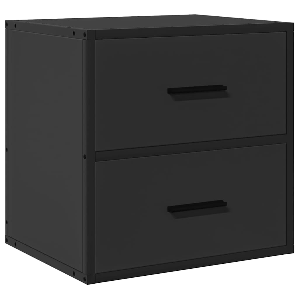 Tables de chevet murales 2 pcs noir 40x31x39,5 cm Tables de chevet vidaXL