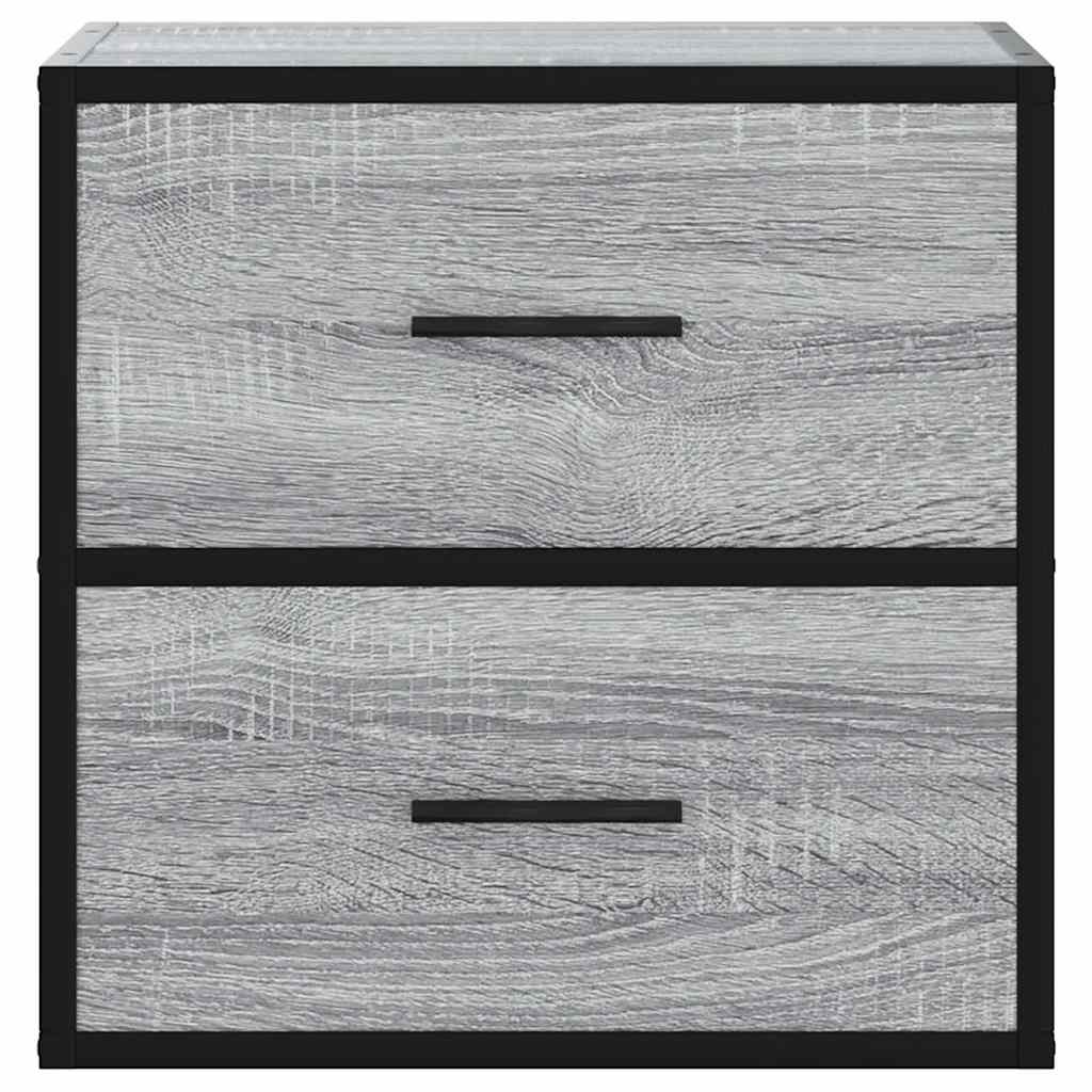 Tables de chevet murales 2 pcs sonoma gris 40x31x39,5 cm Tables de chevet vidaXL