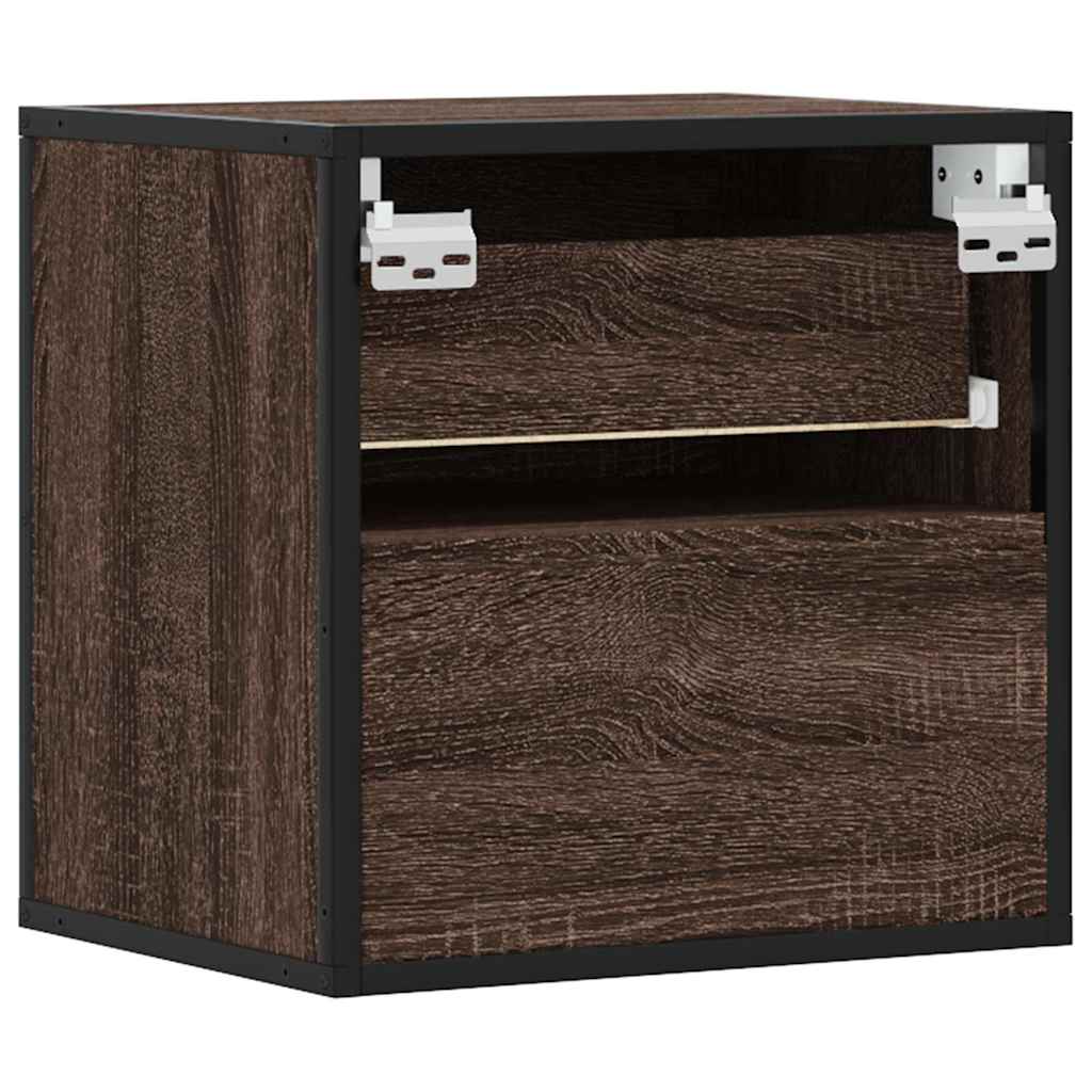 Tables de chevet murales 2 pcs chêne marron 40x31x39,5 cm Tables de chevet vidaXL