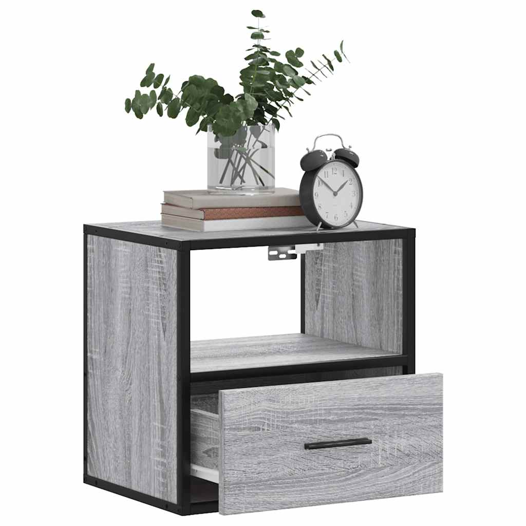 Table de chevet murale sonoma gris 40x31x39,5 cm Tables de chevet vidaXL