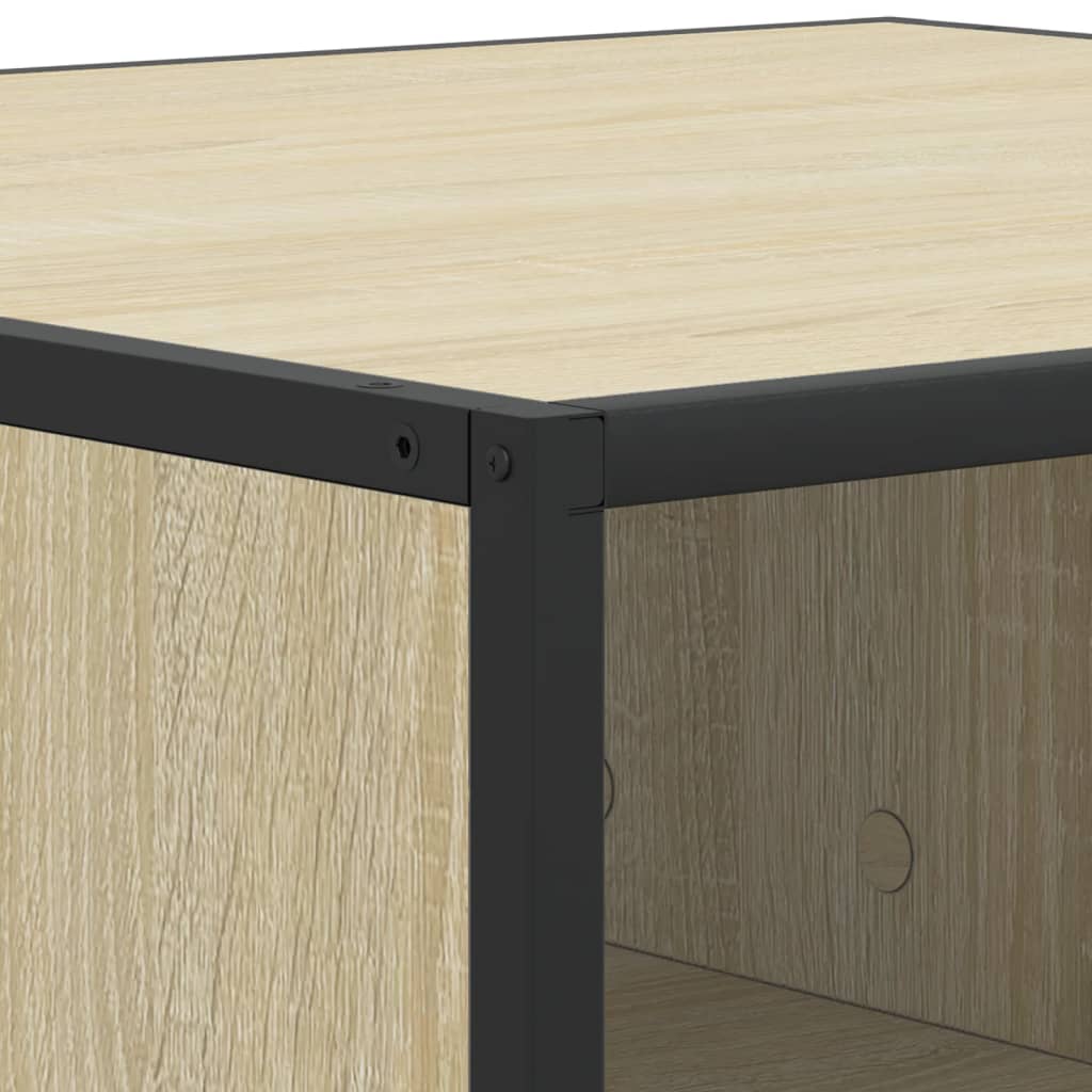 Table basse chêne sonoma 100x100x30 cm bois d'ingénierie/métal Tables basses vidaXL   