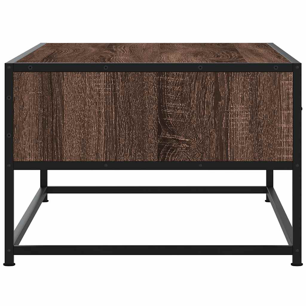 Table basse chêne marron 100x50x35cm bois d'ingénierie et métal Tables basses vidaXL   