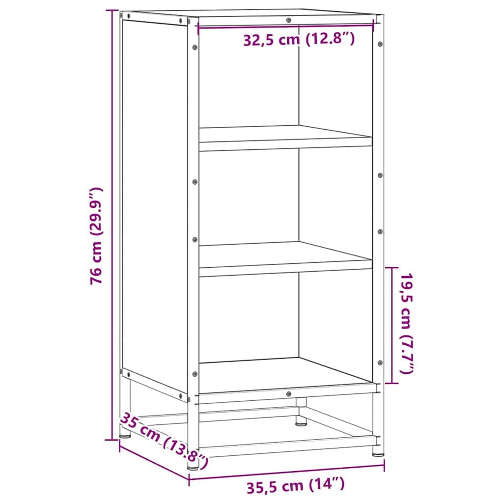 Buffet chêne sonoma 35,5x35x76 cm bois d'ingénierie et métal Buffets & bahuts vidaXL