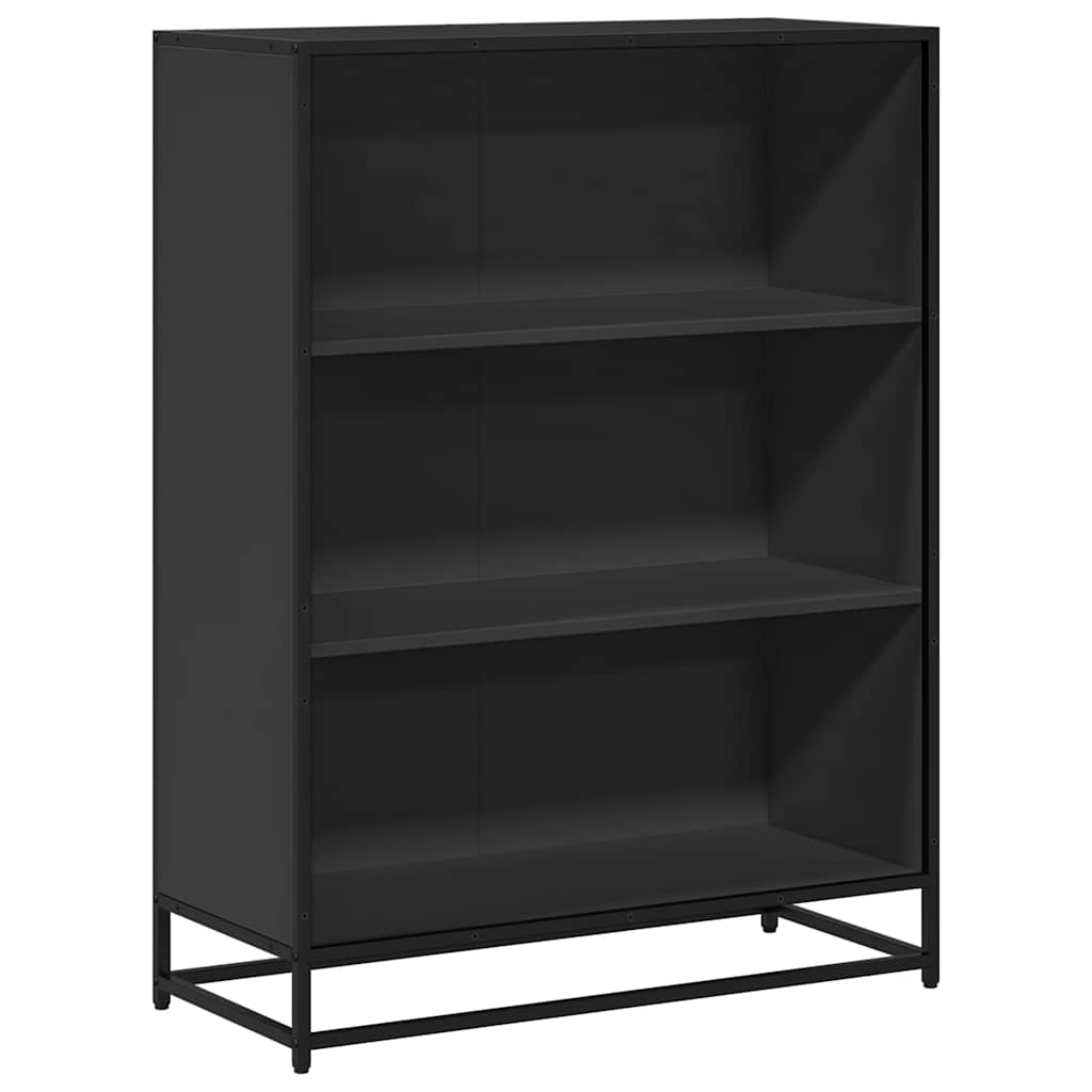 Bibliothèque noir 80,5x35x107,5 cm bois d'ingénierie Bibliothèques vidaXL