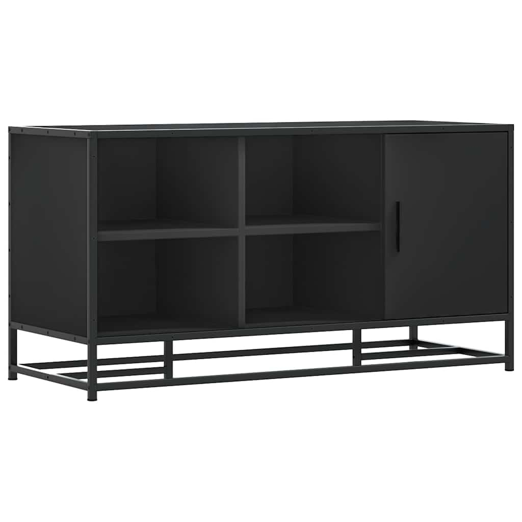 Banc à chaussures noir 100x40x53,5cm bois d'ingénierie et métal Bancs coffres vidaXL