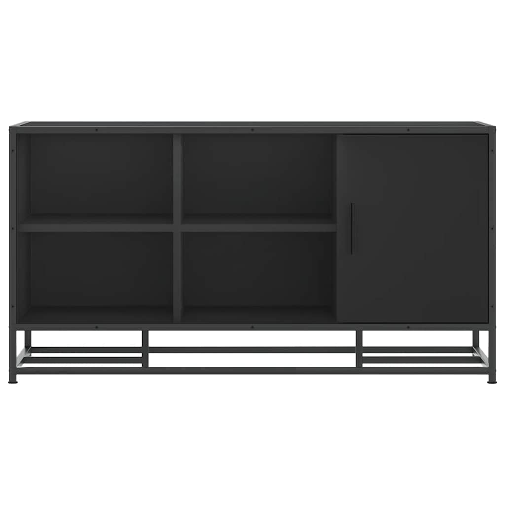 Banc à chaussures noir 100x40x53,5cm bois d'ingénierie et métal Bancs coffres vidaXL