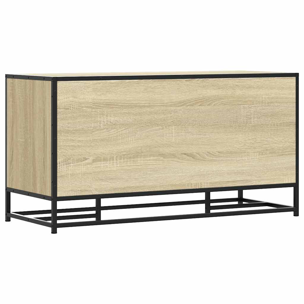 Banc à chaussures chêne sonoma bois d'ingénierie et métal Bancs coffres vidaXL