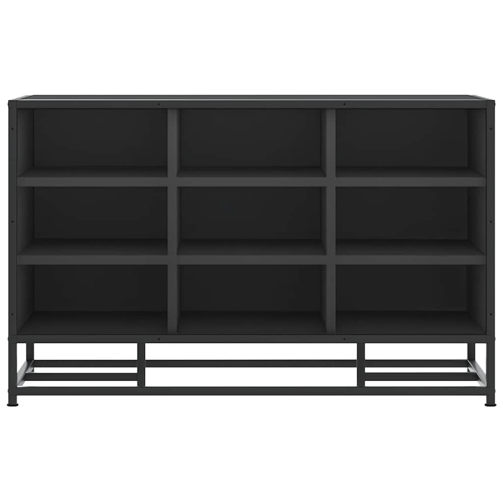 Banc à chaussures noir 84x40x53,5 cm bois d'ingénierie et métal Bancs coffres vidaXL   