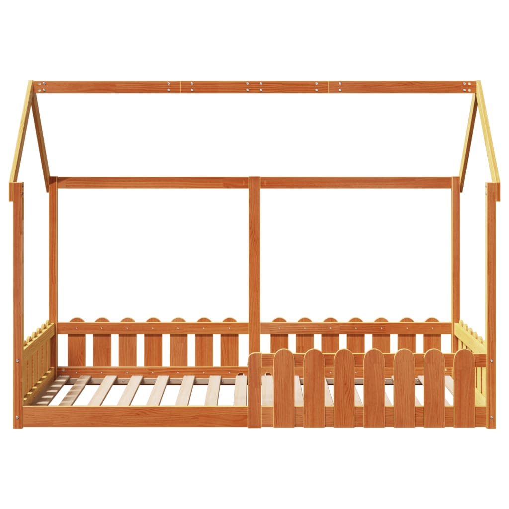 Cadre de lit d'enfants forme de maison 90x200cm bois massif pin Lits & cadres de lit vidaXL   