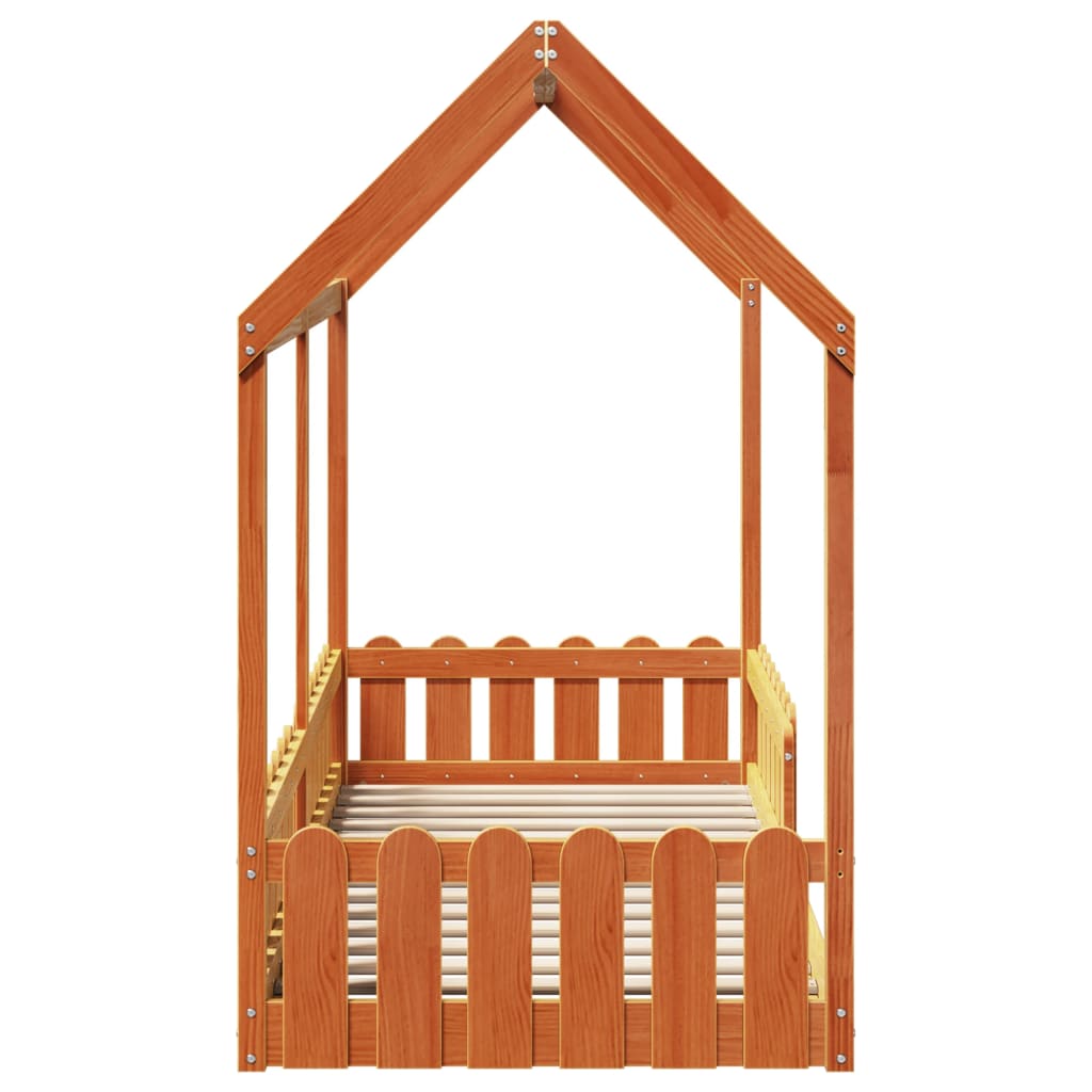 Cadre de lit d'enfants forme de maison 80x200cm bois massif pin Lits & cadres de lit vidaXL   