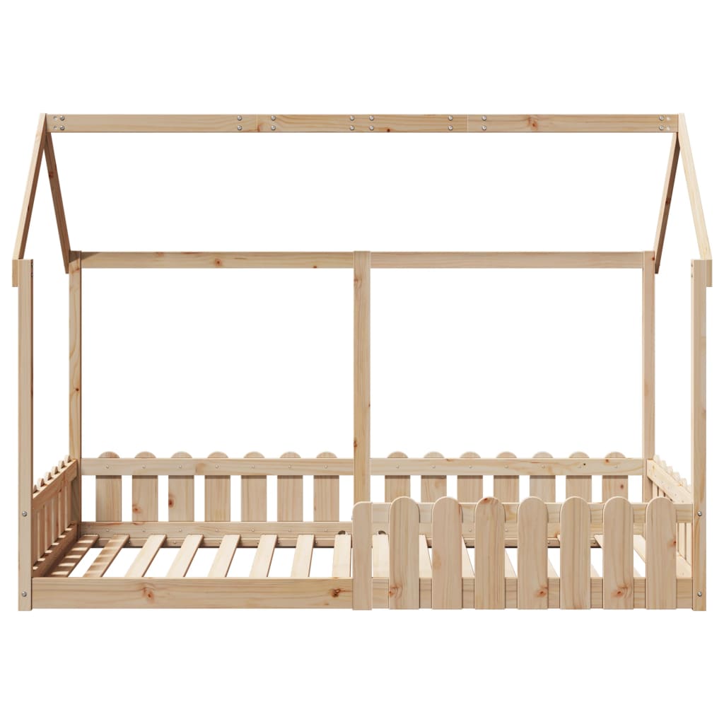 Cadre de lit d'enfants forme de maison 90x190cm bois massif pin Lits & cadres de lit vidaXL   