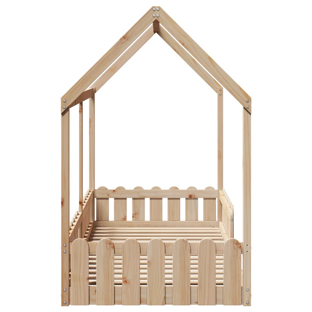 Cadre de lit d'enfants forme de maison 90x190cm bois massif pin Lits & cadres de lit vidaXL   