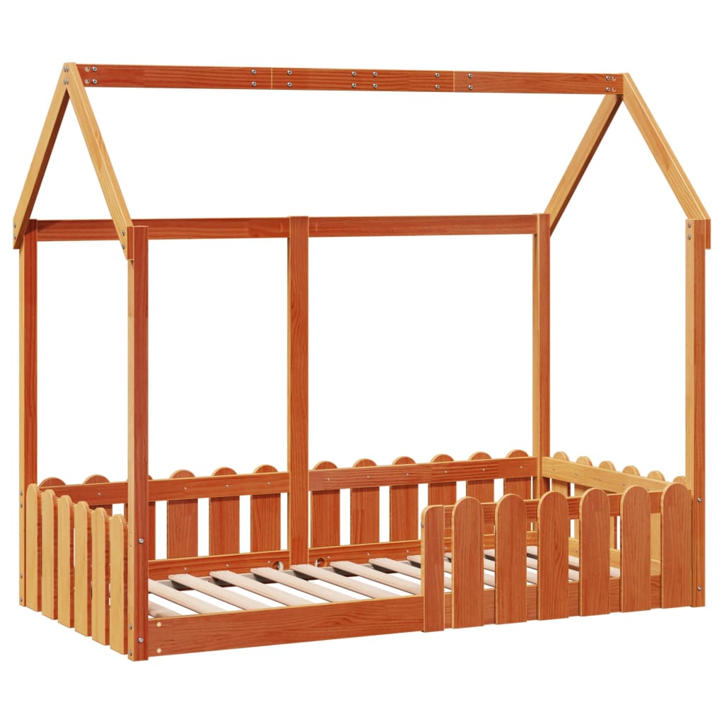 Cadre de lit d'enfants forme de maison 80x160cm bois pin massif Lits & cadres de lit vidaXL   