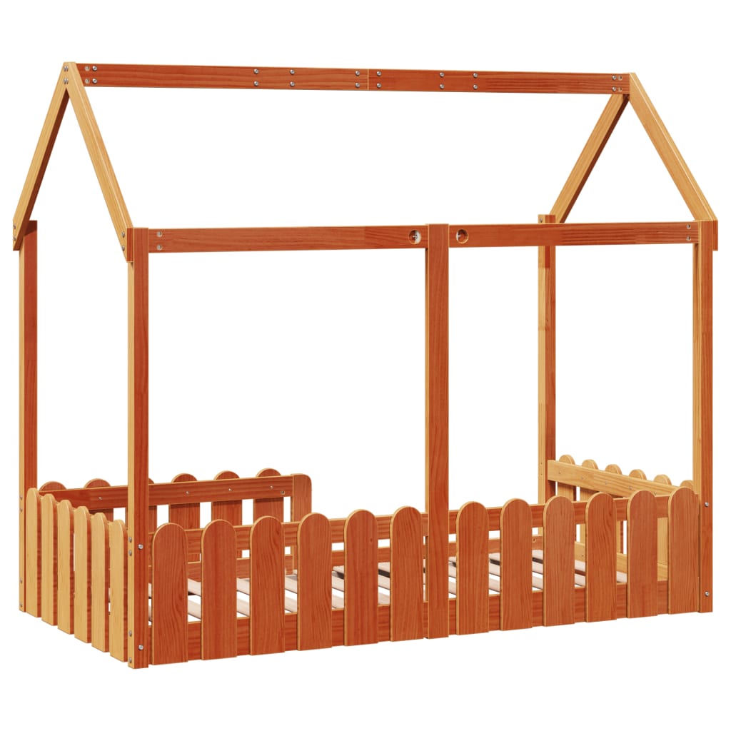 Cadre de lit d'enfants forme de maison 80x160cm bois pin massif Lits & cadres de lit vidaXL   