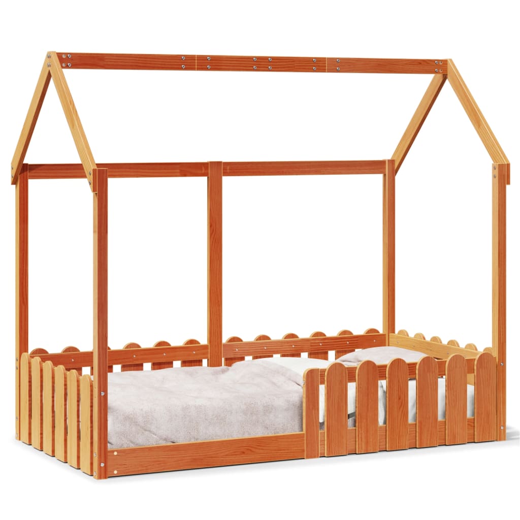 Cadre de lit d'enfants forme de maison 80x160cm bois pin massif Lits & cadres de lit vidaXL   