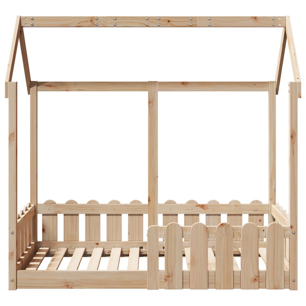 Cadre de lit d'enfants forme de maison 70x140cm bois pin massif Lits & cadres de lit vidaXL   