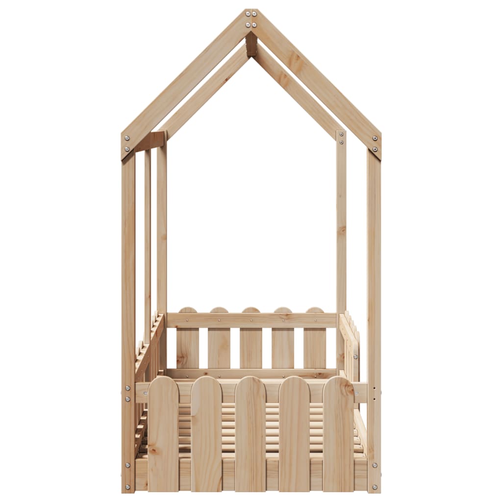 Cadre de lit d'enfants forme de maison 70x140cm bois pin massif Lits & cadres de lit vidaXL   