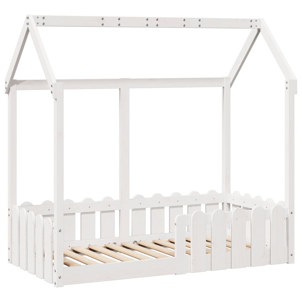 Cadre de lit d'enfants forme de maison 70x140cm bois pin massif Lits & cadres de lit vidaXL   