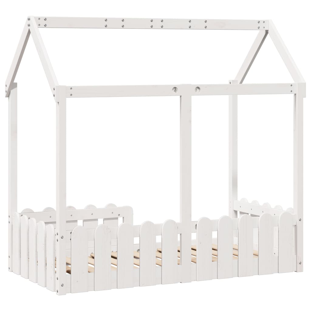 Cadre de lit d'enfants forme de maison 70x140cm bois pin massif Lits & cadres de lit vidaXL   