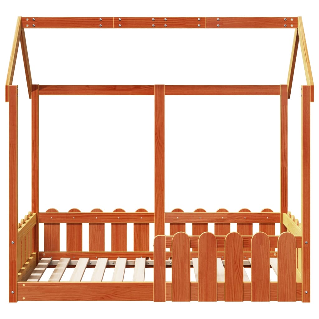 Cadre de lit d'enfants forme de maison 70x140cm bois pin massif Lits & cadres de lit vidaXL   