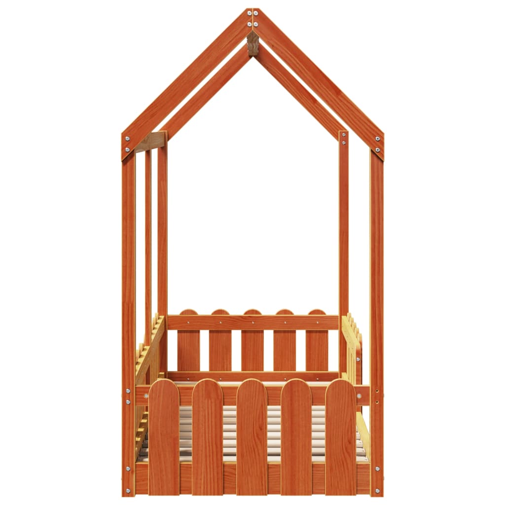 Cadre de lit d'enfants forme de maison 70x140cm bois pin massif Lits & cadres de lit vidaXL   