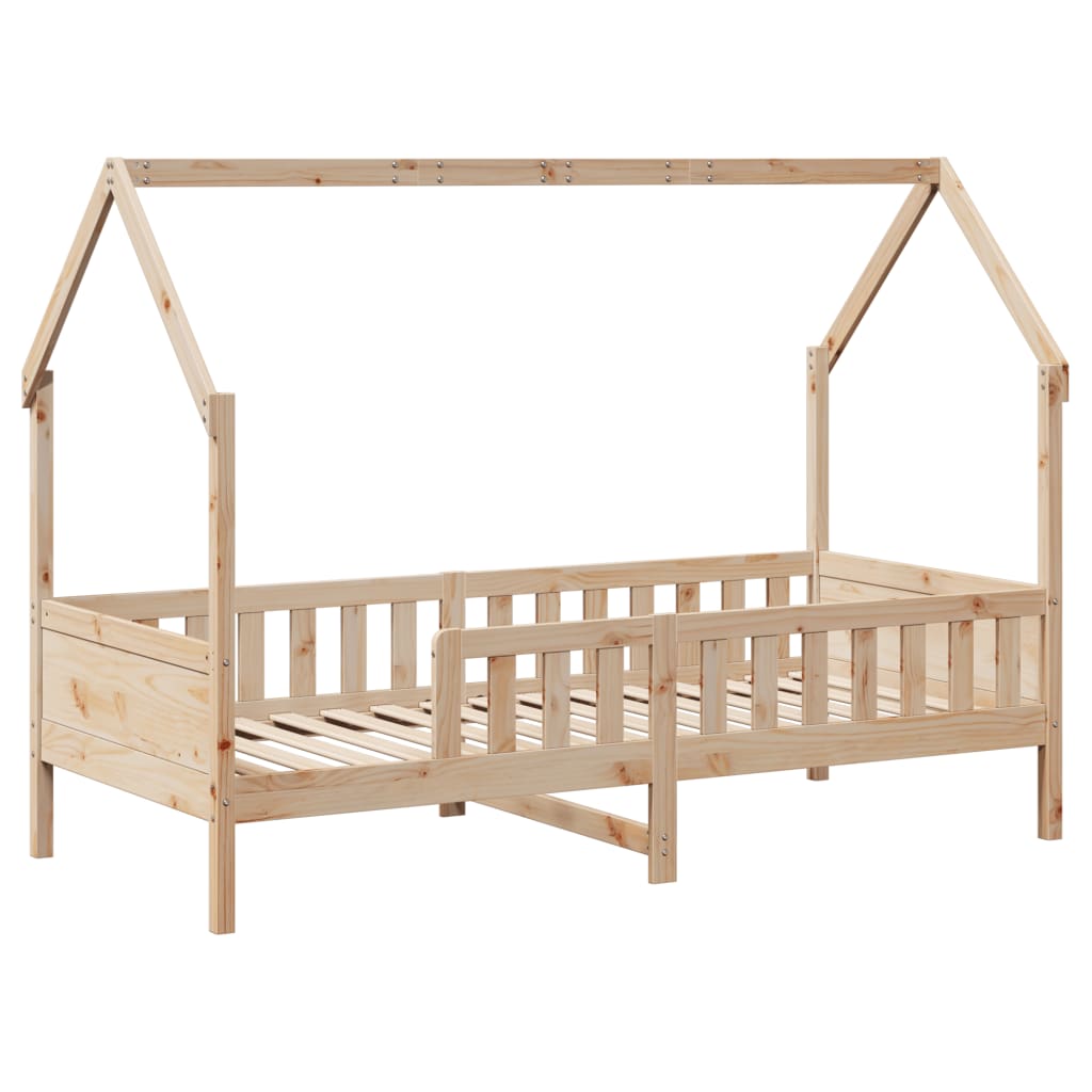 Cadre de lit d'enfants forme de maison 90x200cm bois massif pin Lits & cadres de lit vidaXL   