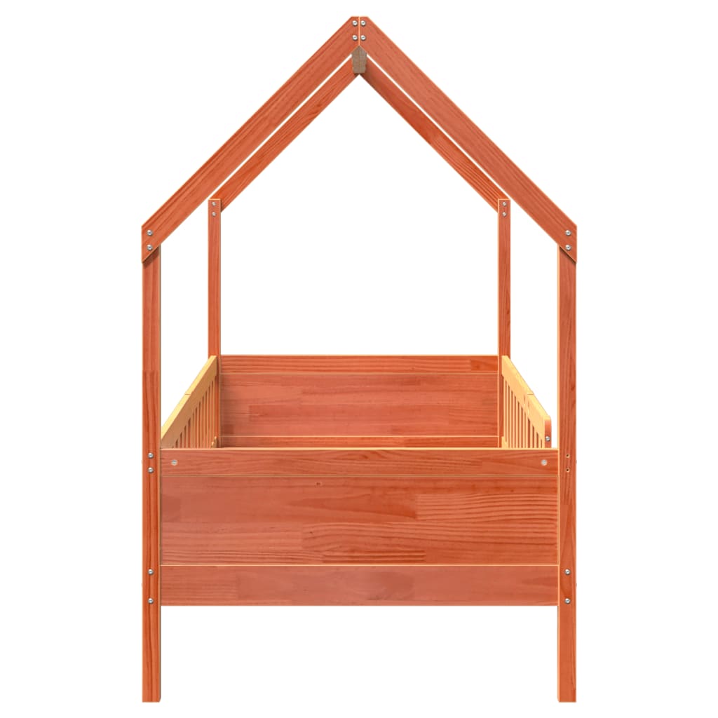 Cadre de lit d'enfants forme de maison 90x200cm bois massif pin Lits & cadres de lit vidaXL   